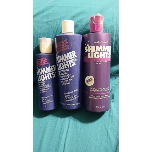 Clairol Professional Other - Vintage 1980s Clairol Shimmer Lights Purple Shampoo Lot 3 Bottles Movie Set Prop